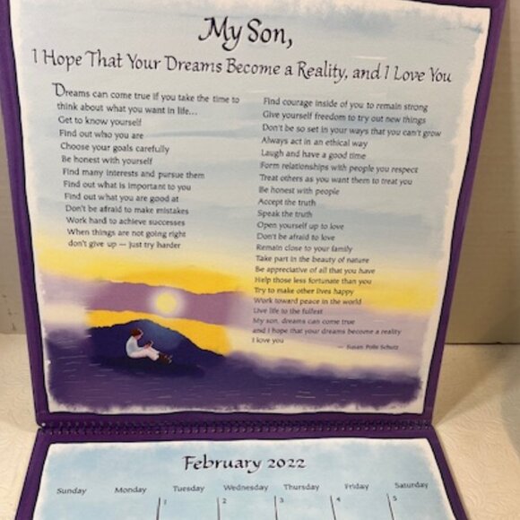 2022 "To My Son, I Love You" 12-Month Wall Calendar by Susan Polis Schutz - Picture 4 of 13